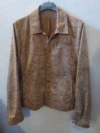 giacca da donna in pelle stampa pitone