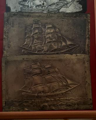 Quadro con lame in bronzo