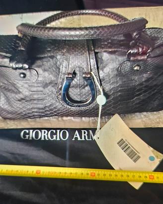 Borsa a mano in pitone Giorgio Armani