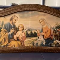 Capo letto Sacra Famiglia vintage