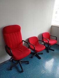 Sedie ufficio rosse