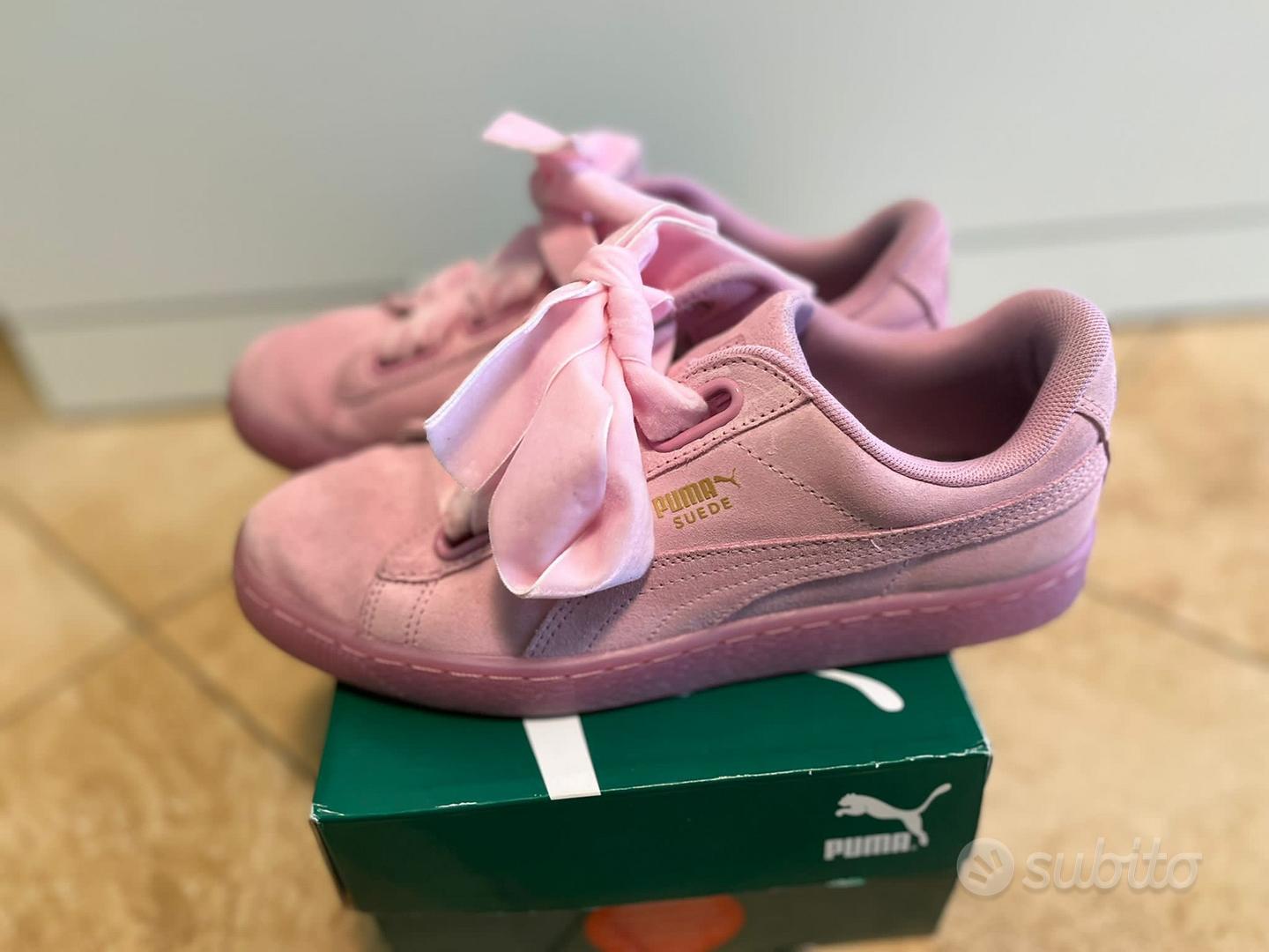 Scarpe donna PUMA taglia 40 rosa con fiocco Abbigliamento e