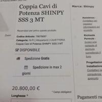 Cavi di potenza di pregio SHINPY SSS