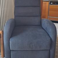 Poltrona reclinabile NAKSKOV grigio scuro