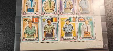 Foglio Francobolli Ajman Scout 1971 - Uniformi
