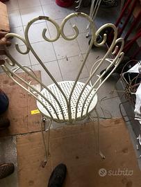 Sedie metallo dipinto da giardino