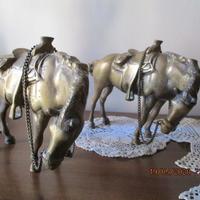 Coppia di cavalli in ottone fine 800
