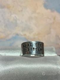 Anello regolabile frase incisione