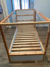 Letto reversibile bianco pino KURA ikea