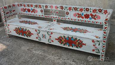 ANTICA GRANDE CASSAPANCA DIPINTA