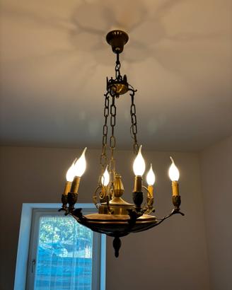 Lampadario anni 70 metallo lavorato 20 euro