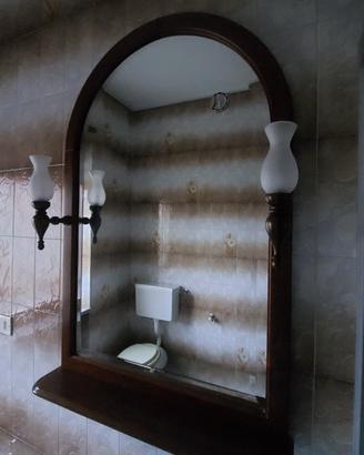 specchio bagno con 2 luci