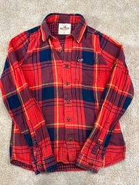 Camicia Hollister rossa a quadri L