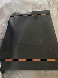 Tavolino salotto nero e noce