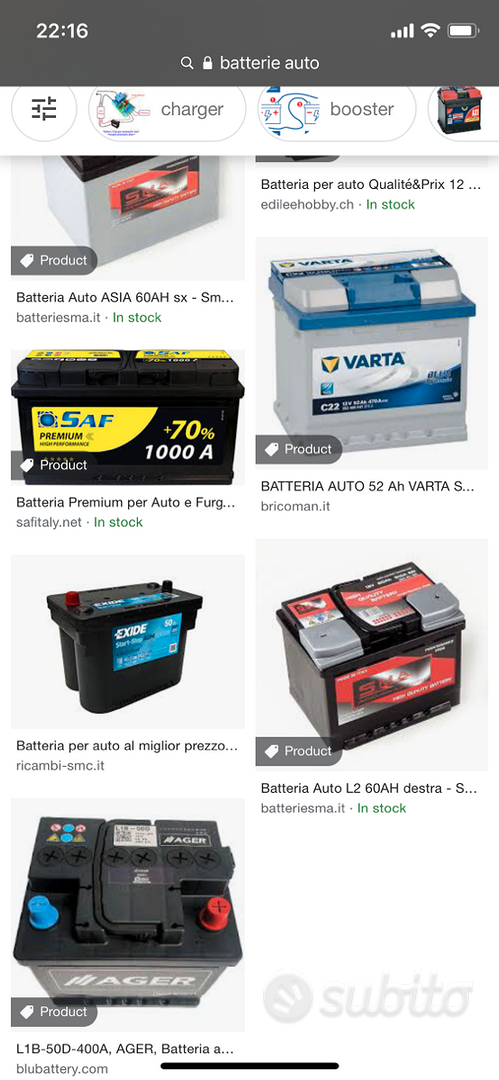 Batterie macchina usate o vecchie anche cavi rame - Auto Cercasi a