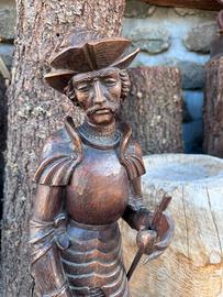 Scultura in legno San Floriano pompiere