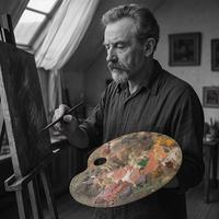 Grande antica tavolozza colori pittore 1900