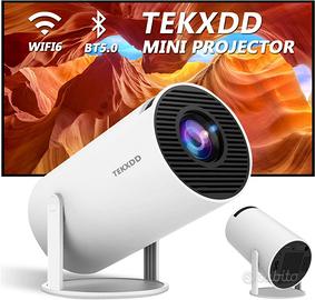 TEKXDD Mini Proiettore Portatile 4K-FullHD WiFi 6