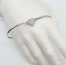 COD.678.26 BRACCIALE "CUORE MIO" ZIRCONI ORO 18K