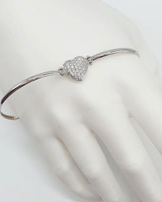 COD.678.26 BRACCIALE "CUORE MIO" ZIRCONI ORO 18K