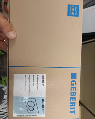 placca Wc Geberit argentata 