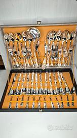 Servito 12 persone anni 50 Argento 800 bagnato