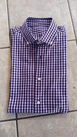 camicia da uomo a quadri maniche lunghe