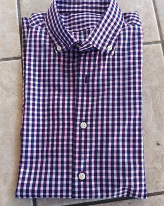 camicia da uomo a quadri maniche lunghe