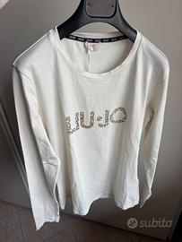 T-shirt "Bco latte" con strass Liu Jo - Taglia XS