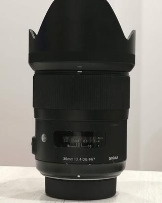 Sigma Art 35 mm f 1,4 per Nikon con scatola