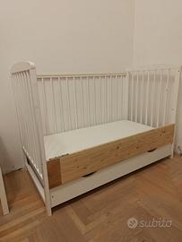 Lettino e materasso bimbi 120x60 cm Montessori