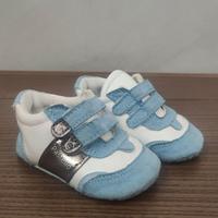Scarpa misura 18 Pastello azzurro bianco e grigio