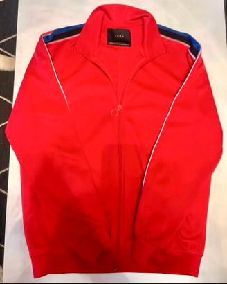 Felpa Zara rossa con zip
