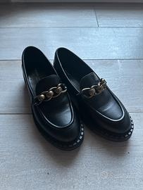 Mocassini Frau Donna neri con catene