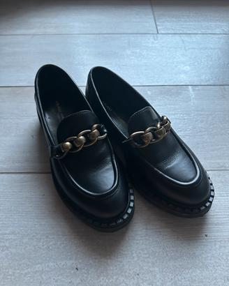 Mocassini Frau Donna neri con catene