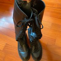 Stivali Anfibi alti donna vera pelle LV misura 40