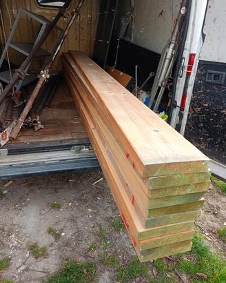 Soppalco completo di assi in legno 