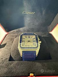 Cartier santos 100xl diamantato full set