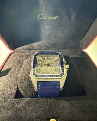 Cartier santos 100xl diamantato full set