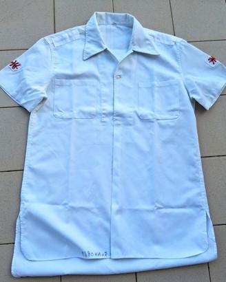 Camicia pantaloni bianchi estivi M.M. anni '70