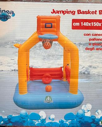 Gonfiabile gioco giardino piscina basket
