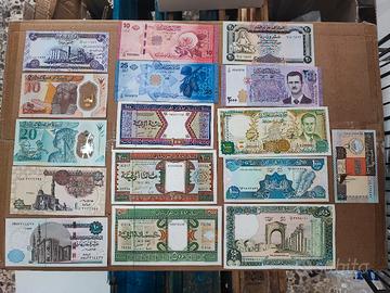 Lotto collezione 16 banconote paesi arabi