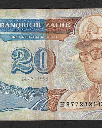 Zaire - banconota circolata da 20 Nuovi Zaires