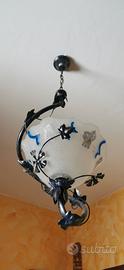 lampadario in ferro battuto 