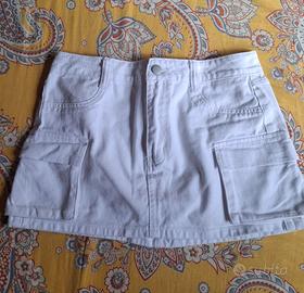 Gonna jeans bianca shein cotone