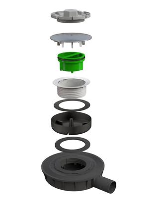 Piletta scarico ribassata per piatti doccia