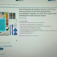Display LCD compatibile Galaxy S10 SM-G973