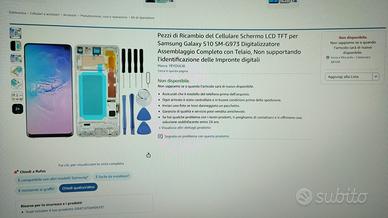Display LCD compatibile Galaxy S10 SM-G973