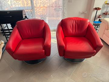 Poltrone Girevoli pelle Chateau d'Ax, ZEUS, coppia