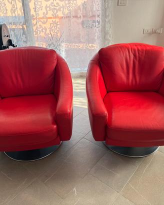 Poltrone Girevoli pelle Chateau d'Ax, ZEUS, coppia